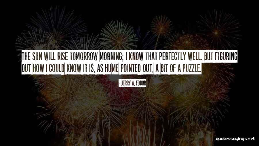 Tomorrow Morning Quotes By Jerry A. Fodor Tomorrow Morning Quotes By Jerry A. Fodor