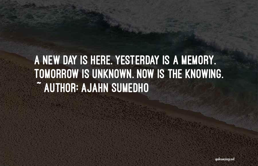 Tomorrow's A New Day Quotes By Ajahn Sumedho