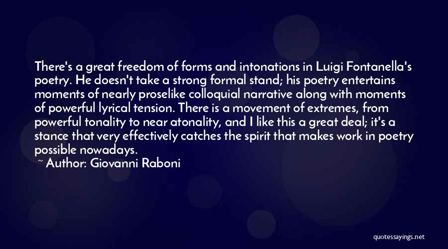 Tonality Quotes By Giovanni Raboni