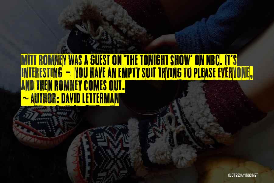 Tonight Show Quotes By David Letterman