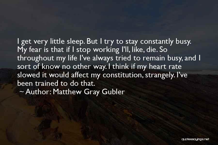 Too Busy Working Quotes By Matthew Gray Gubler