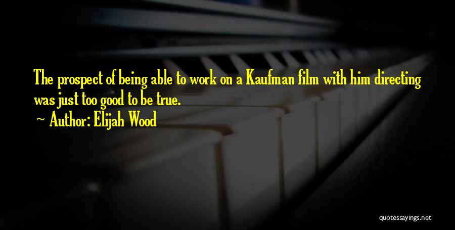 Too Good To Be True Quotes By Elijah Wood Too Good To Be True Quotes By Elijah Wood