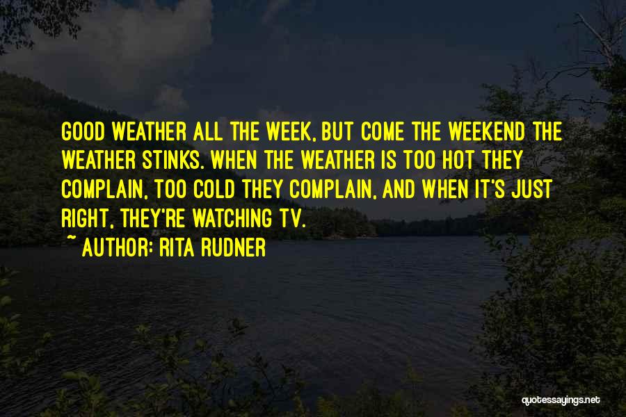 Too Hot Weather Quotes By Rita Rudner