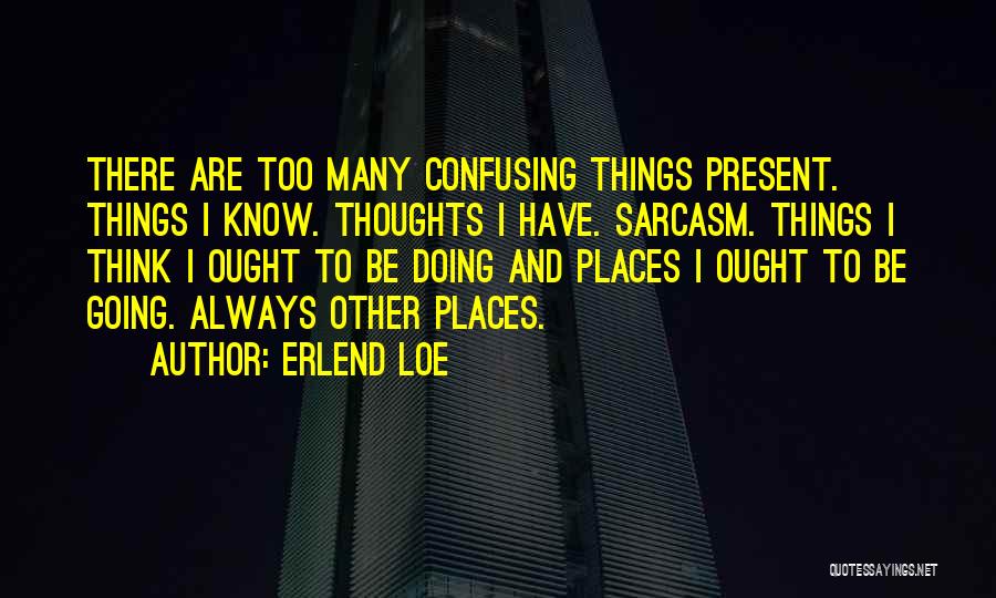 Too Many Thoughts Quotes By Erlend Loe