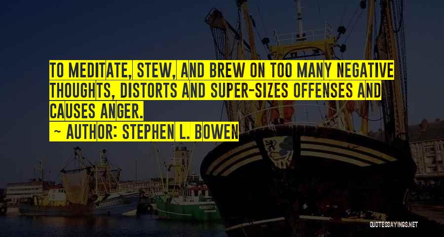 Too Many Thoughts Quotes By Stephen L. Bowen
