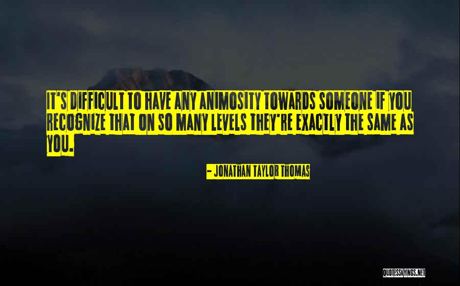 Too Much Animosity Quotes By Jonathan Taylor Thomas
