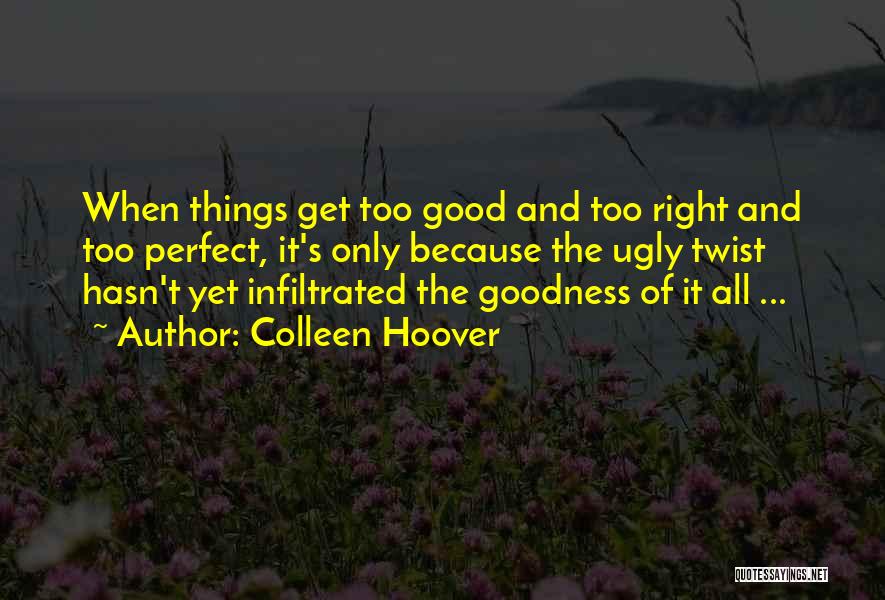 Too Much Goodness Quotes By Colleen Hoover