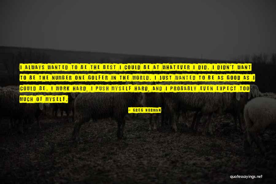 Too Much Hard Work Quotes By Greg Norman Too Much Hard Work Quotes By Greg Norman