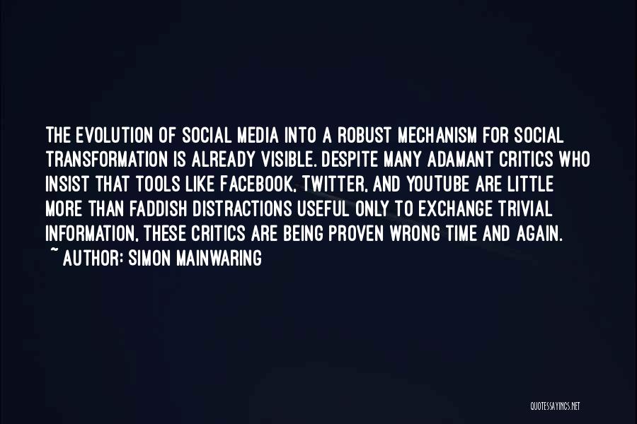 Too Much Information On Facebook Quotes By Simon Mainwaring