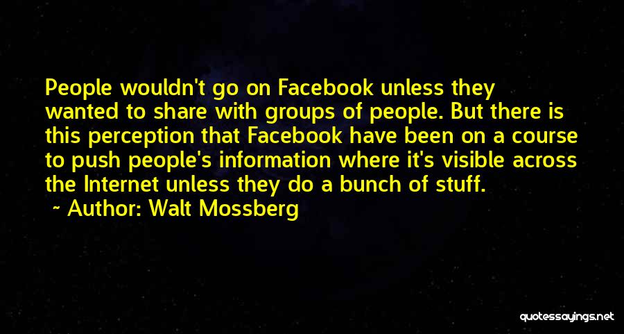 Too Much Information On Facebook Quotes By Walt Mossberg