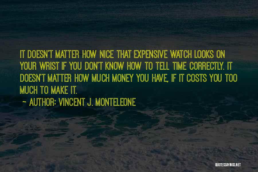 Too Much Money Quotes By Vincent J. Monteleone