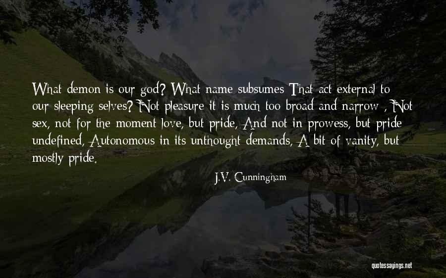 Too Much Pride Quotes By J.V. Cunningham