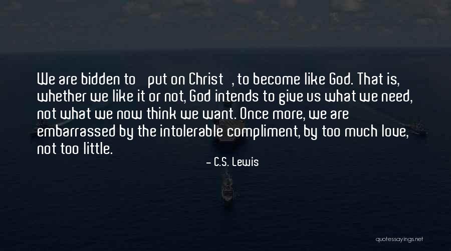 Too Much Quotes By C.S. Lewis Too Much Quotes By C.S. Lewis