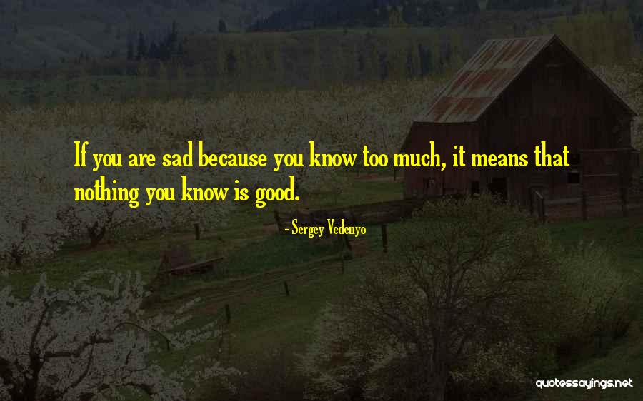 Too Much Sad Quotes By Sergey Vedenyo Too Much Sad Quotes By Sergey Vedenyo