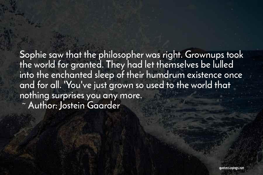 Took For Granted Quotes By Jostein Gaarder