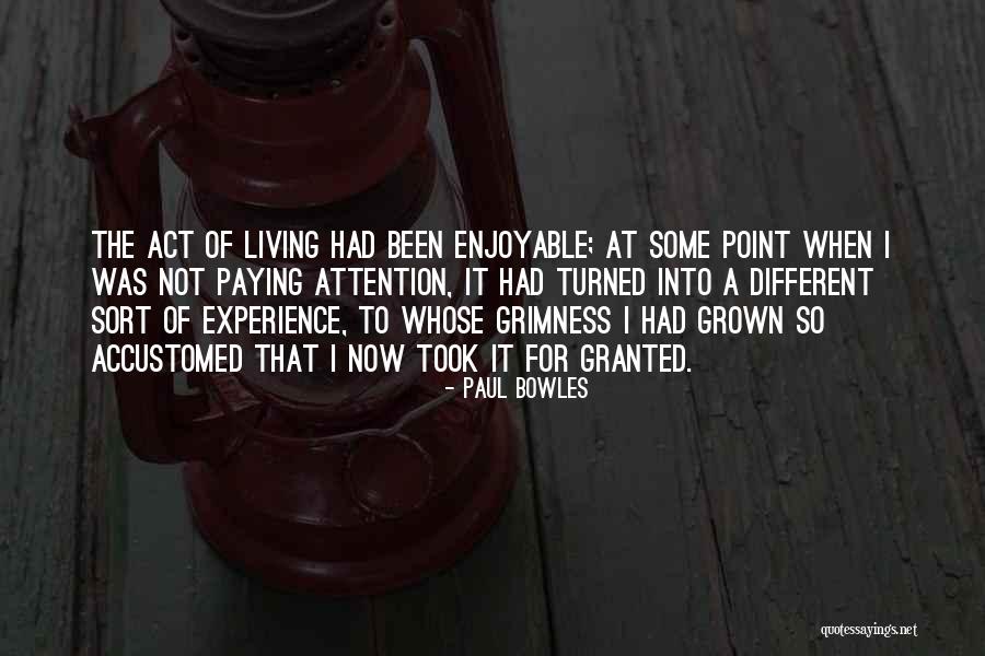 Took Someone For Granted Quotes By Paul Bowles