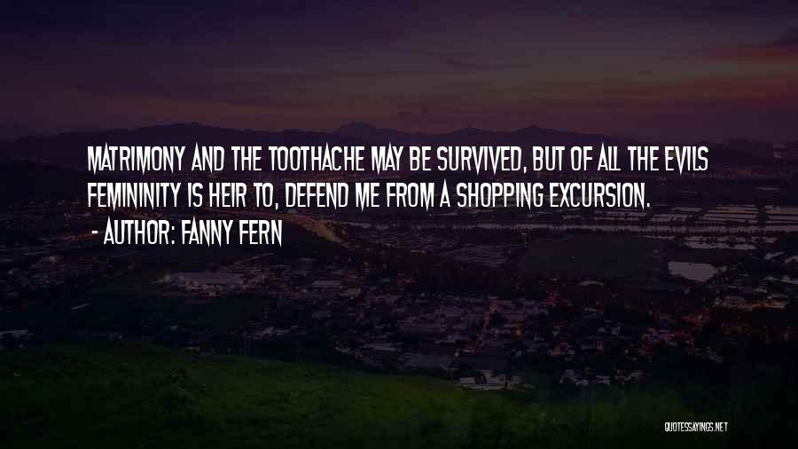 Toothache Quotes By Fanny Fern