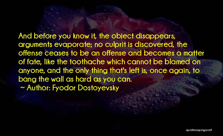 Toothache Quotes By Fyodor Dostoyevsky