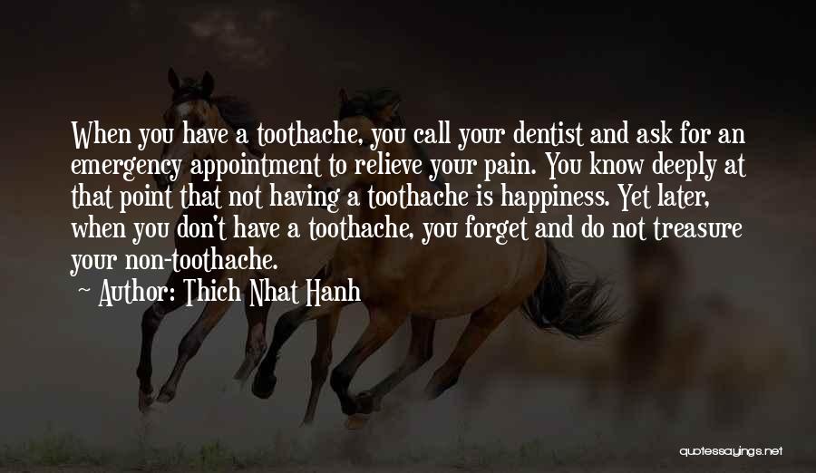 Toothache Quotes By Thich Nhat Hanh