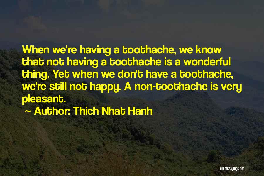 Toothache Quotes By Thich Nhat Hanh