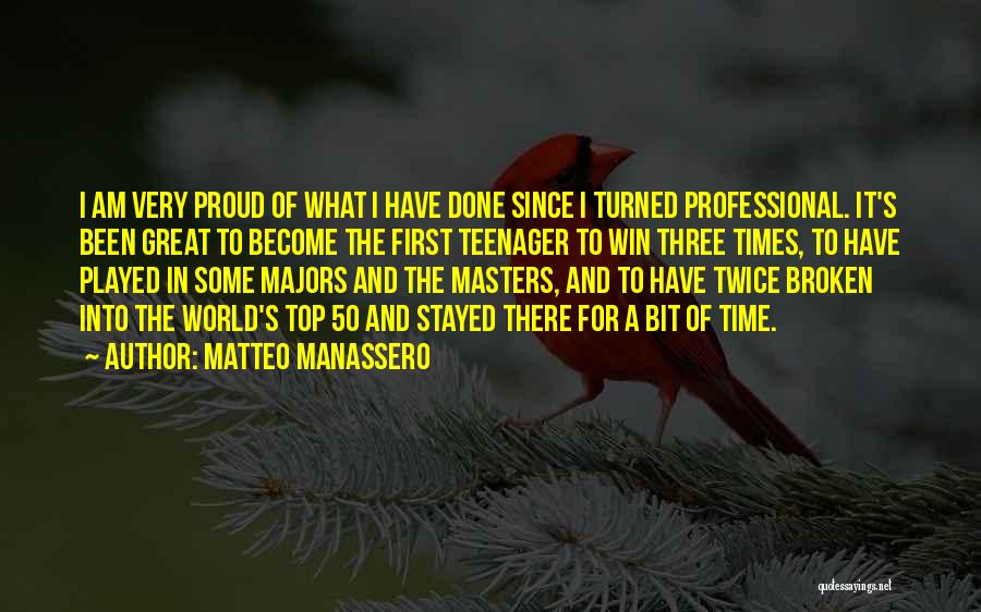 Top 50 Quotes By Matteo Manassero