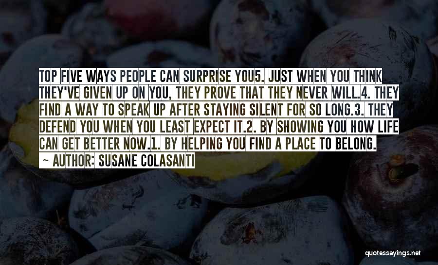 Top Five Quotes By Susane Colasanti