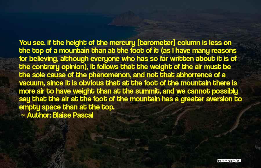 Top Of Mountain Quotes By Blaise Pascal