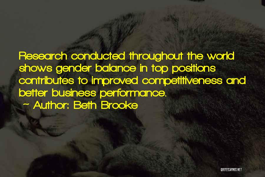 Top Performance Quotes By Beth Brooke