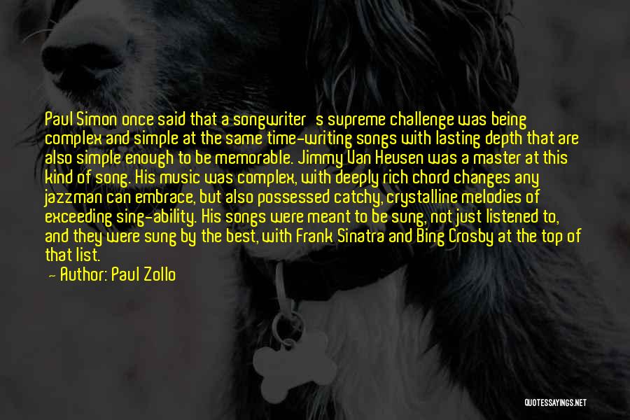 Top R&b Song Quotes By Paul Zollo