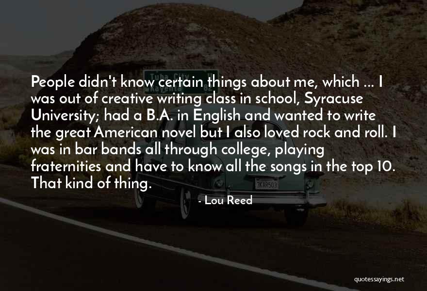 Top Rock Quotes By Lou Reed Top Rock Quotes By Lou Reed