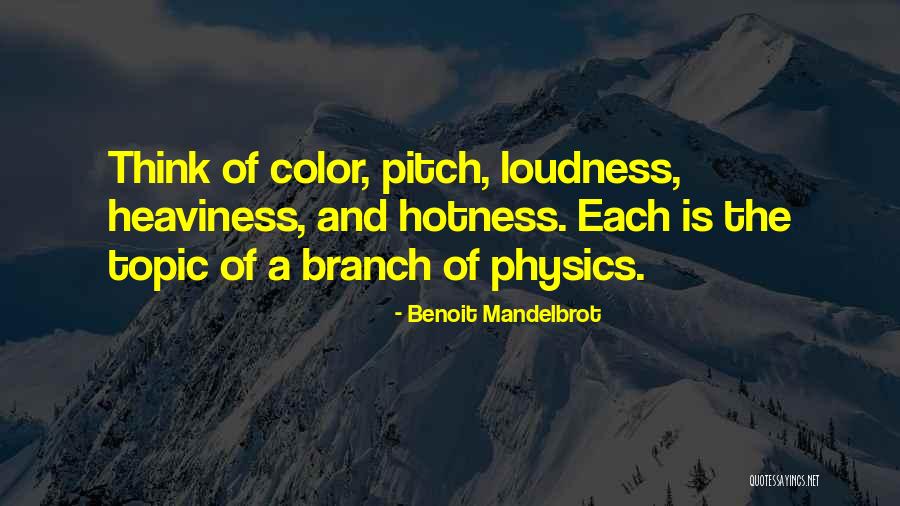 Topic Quotes By Benoit Mandelbrot