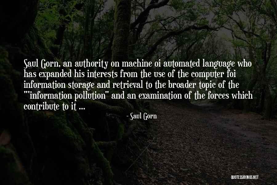 Topics Quotes By Saul Gorn Topics Quotes By Saul Gorn