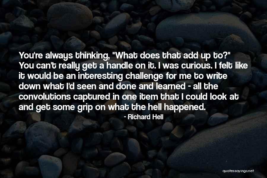 Toshiro And Karin Quotes By Richard Hell Toshiro And Karin Quotes By Richard Hell
