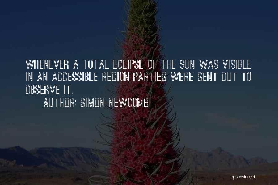 Total Eclipse Quotes By Simon Newcomb