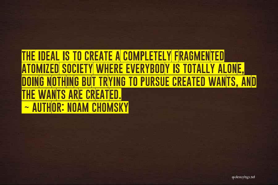 Totally Alone Quotes By Noam Chomsky