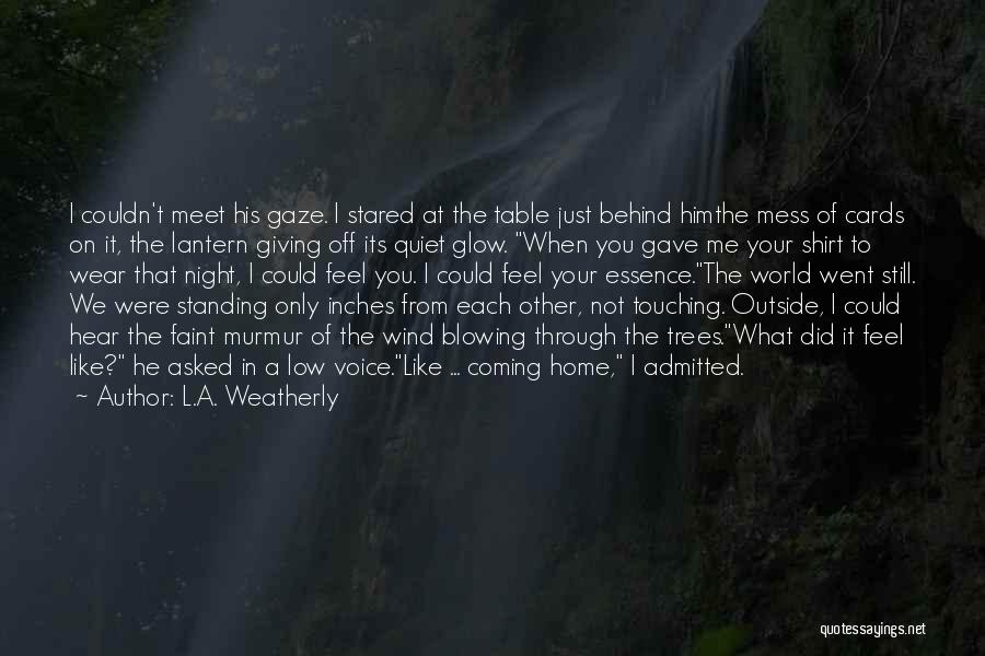 Touching Him Quotes By L.A. Weatherly