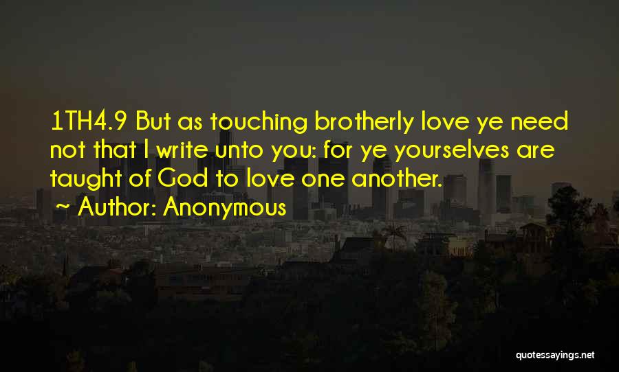 Touching Love Quotes By Anonymous