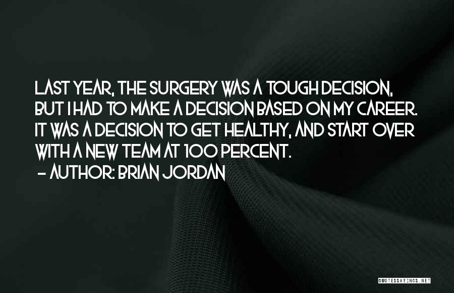 Tough Decision Quotes By Brian Jordan