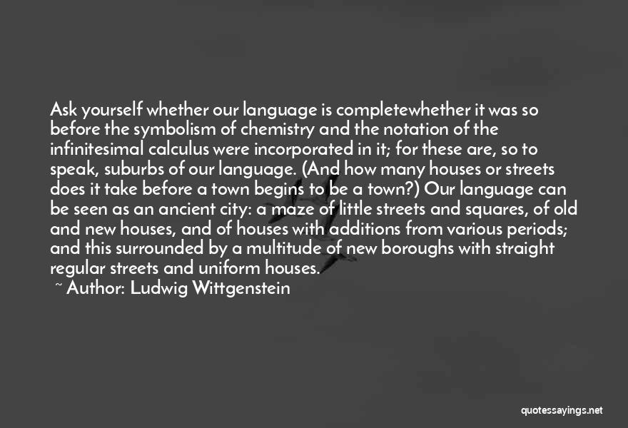 Town Squares Quotes By Ludwig Wittgenstein