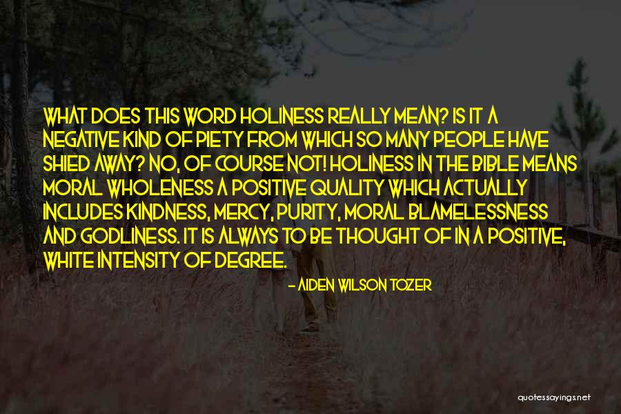 Tozer Holiness Quotes By Aiden Wilson Tozer