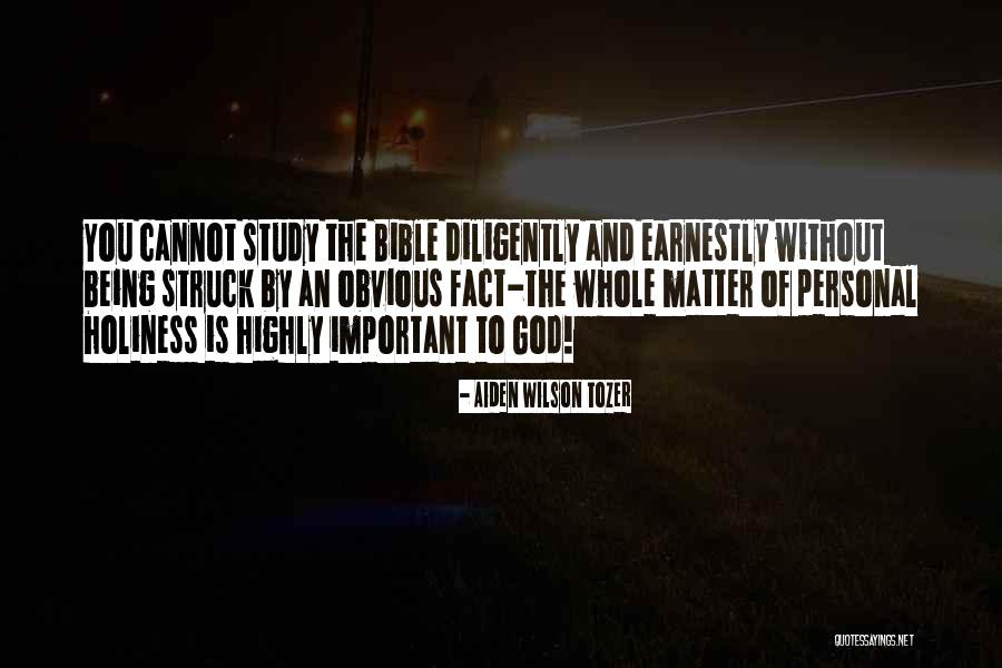 Tozer Holiness Quotes By Aiden Wilson Tozer
