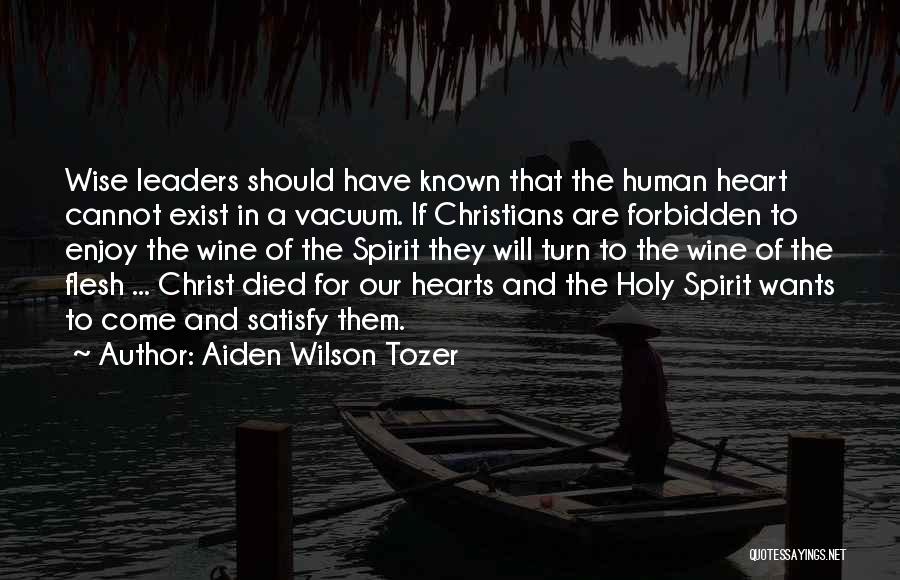 Tozer Holy Spirit Quotes By Aiden Wilson Tozer