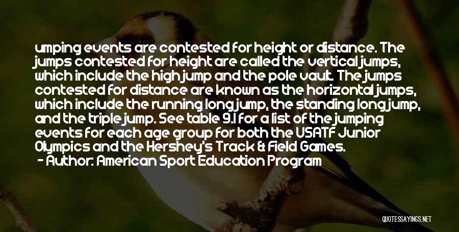 Track Field Jumping Quotes By American Sport Education Program