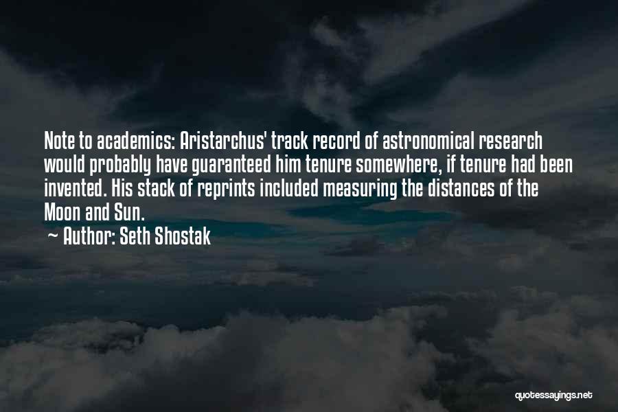 Track Record Quotes By Seth Shostak