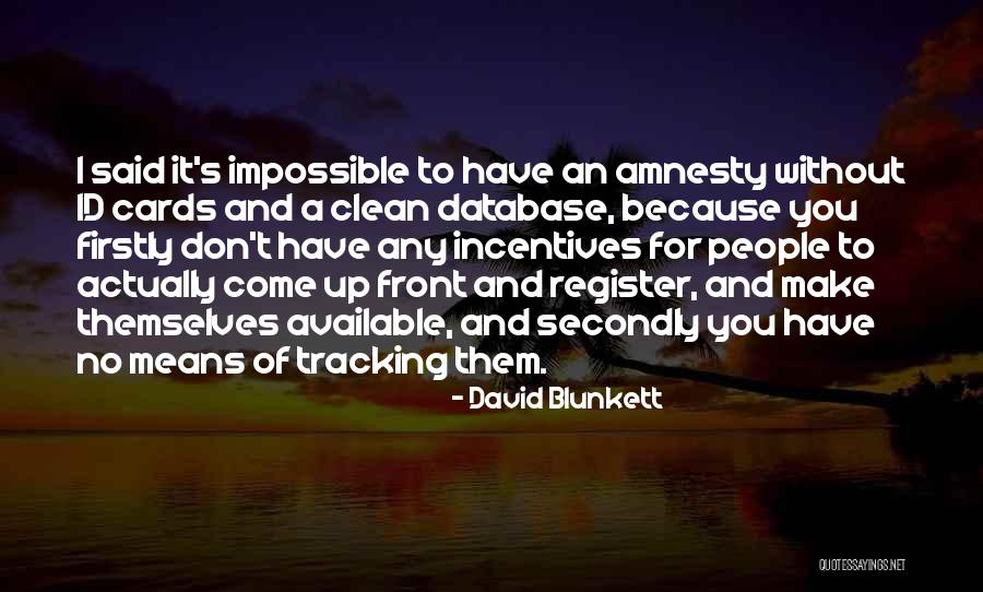 Tracking Quotes By David Blunkett