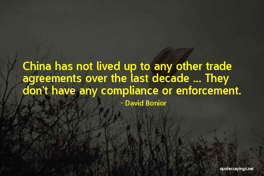 Trade Agreements Quotes By David Bonior