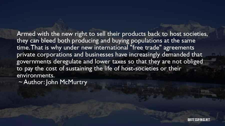 Trade Agreements Quotes By John McMurtry
