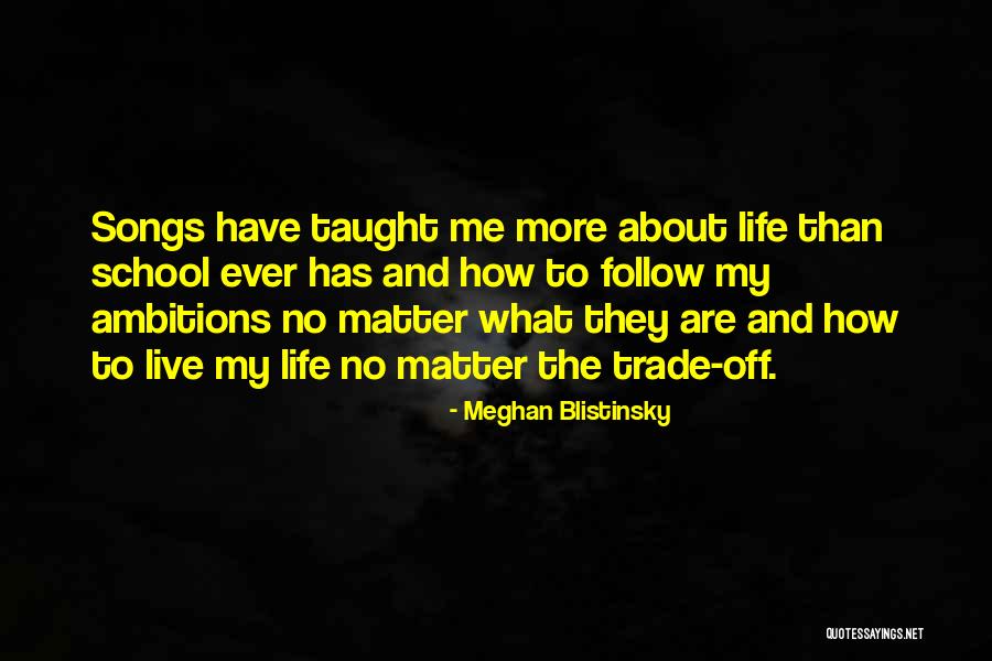 Trade Off Quotes By Meghan Blistinsky