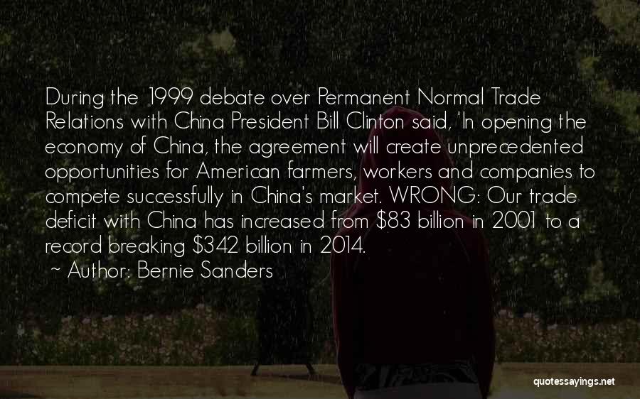 Trade With China Quotes By Bernie Sanders