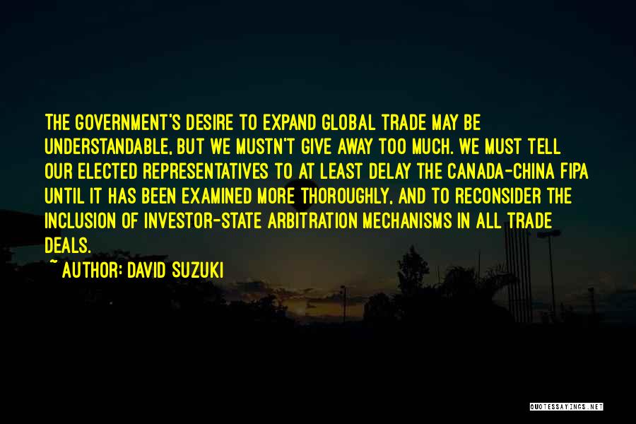 Trade With China Quotes By David Suzuki